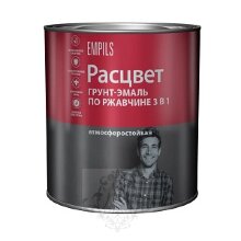 Расцвет Грунт-эмаль на ржавчину 3 в 1 глянцевая черная 2.7кг, шт