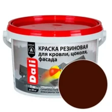 Краска резиновая Dali красно-коричневая 6 кг, шт Краска резиновая Dali красно-коричневая 6 кг, шт