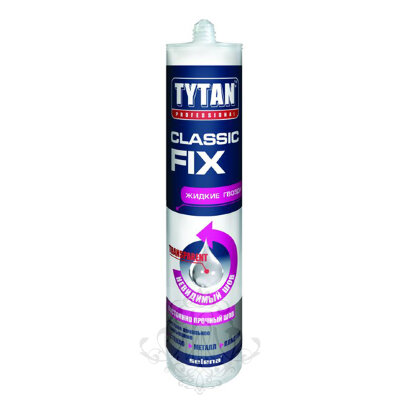 клей монтажный CLASSIC FIX каучук.прозр. ТИТАН, шт