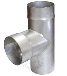 Дымоходный тройник d200 (0.5) чер. с заглушкой, шт Дымоходный тройник d200 (0.5) чер. с заглушкой, шт