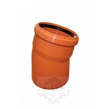 отвод красный 110/15* (канализация), шт