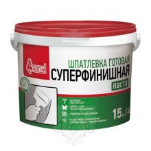 Шпаклевка готовая Старатели суперфинишная 15 кг, шт Шпаклевка готовая Старатели суперфинишная 15 кг, шт