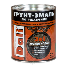 Грунт-эмаль по ржавчине "DALI" 3в1 молотковая чёрная (0,75 л), шт